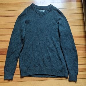 Woolrich wool green V neck sweater